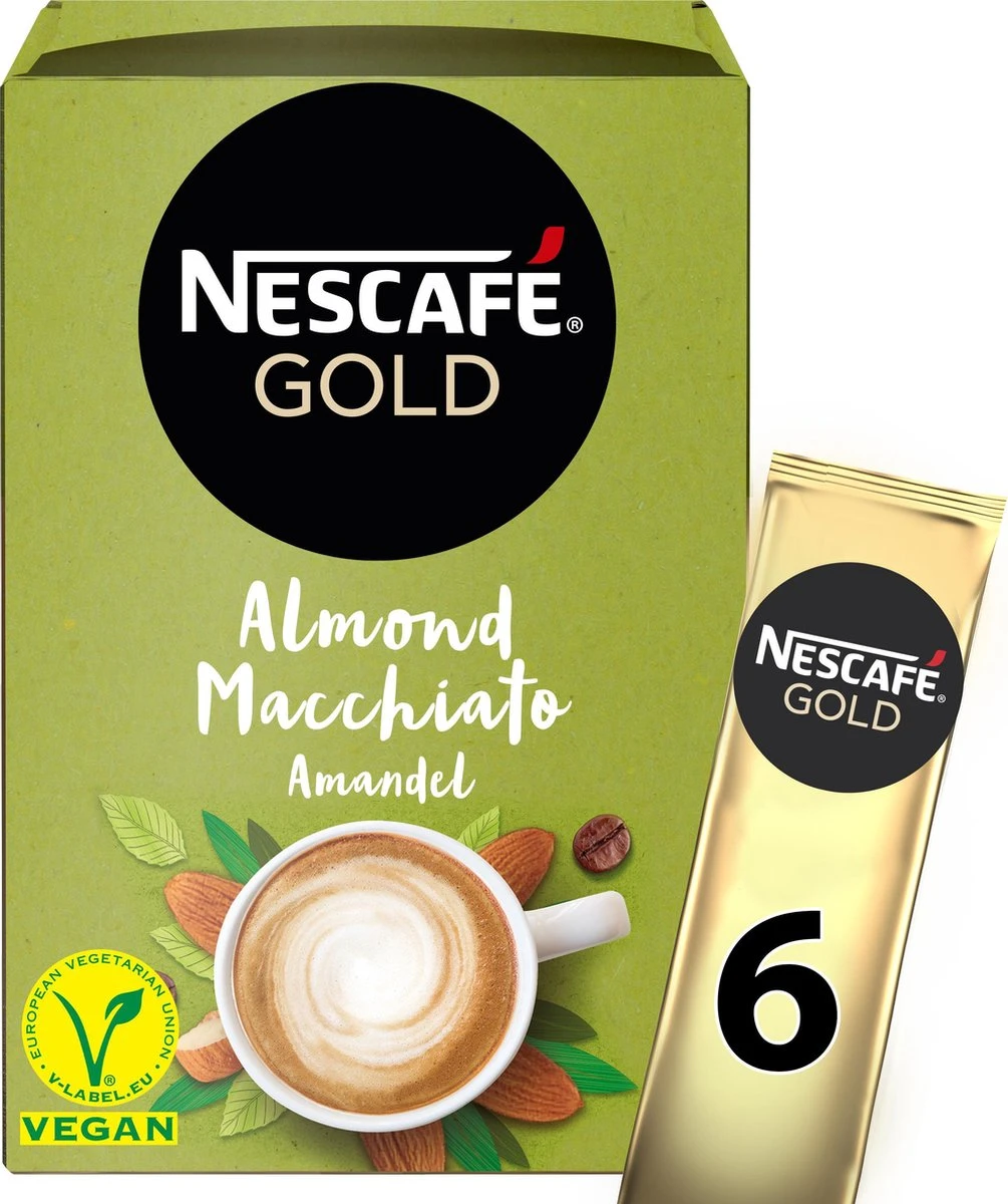 Nescafé Gold Almond Macchiato Oploskoffie - 6 Doosjes à 6 Zakjes 6 Nescafé Gold Almond Macchiato Oploskoffie - 6 Doosjes à 6 Zakjes - Afbeelding 4