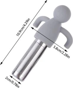 Theemannetjes - Theefilter Voor Losse Thee - Thee Infuser - Thee Zeef - Siliconen - Vaatwasserbestendig - Grijs - 2stuks -Koffie Kortings Winkel 1006x1200 2