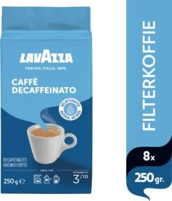 Lavazza Caffe Decaffeinato Filterkoffie - 250 Gram X8 -Koffie Kortings Winkel 1027x1200