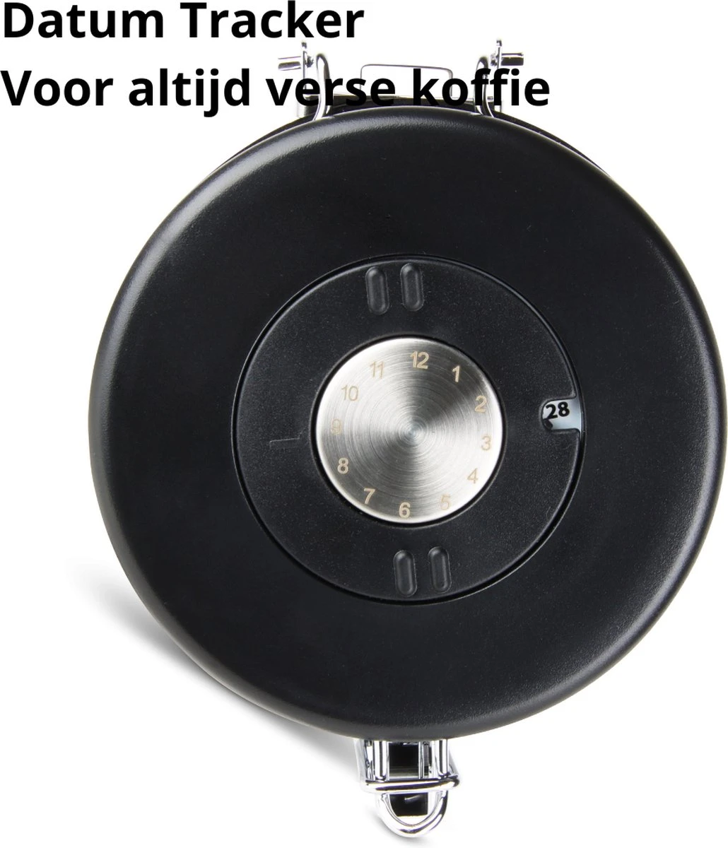 Castagnola Koffie Bewaarbus - Luchtdicht Met CO2 Uitlaat - Voor 600 Gram Koffiebonen - Koffieblik Matzwart Voorraadbussen - Voorraadbus - 1.8L 4 Castagnola Koffie Bewaarbus - Luchtdicht Met CO2 Uitlaat - Voor 600 Gram Koffiebonen - Koffieblik Matzwart Voorraadbussen - Voorraadbus - 1.8L - Afbeelding 2