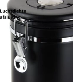 Castagnola Koffie Bewaarbus - Luchtdicht Met CO2 Uitlaat - Voor 600 Gram Koffiebonen - Koffieblik Matzwart Voorraadbussen - Voorraadbus - 1.8L 11 Castagnola Koffie Bewaarbus - Luchtdicht Met CO2 Uitlaat - Voor 600 Gram Koffiebonen - Koffieblik Matzwart Voorraadbussen - Voorraadbus - 1.8L -Koffie Kortings Winkel 1077x1200
