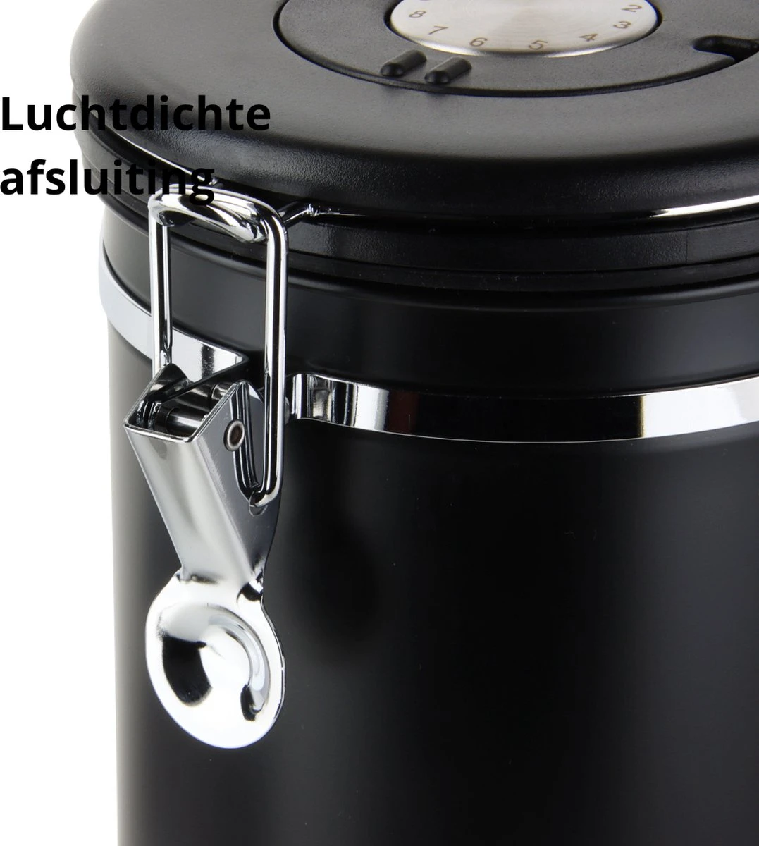 Castagnola Koffie Bewaarbus - Luchtdicht Met CO2 Uitlaat - Voor 600 Gram Koffiebonen - Koffieblik Matzwart Voorraadbussen - Voorraadbus - 1.8L 5 Castagnola Koffie Bewaarbus - Luchtdicht Met CO2 Uitlaat - Voor 600 Gram Koffiebonen - Koffieblik Matzwart Voorraadbussen - Voorraadbus - 1.8L - Afbeelding 3