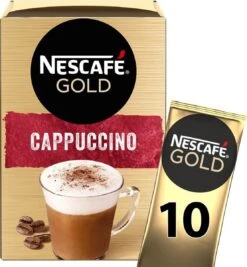 Nescafé Gold Cappuccino Oploskoffie - Ongezoet - 6 Doosjes à 10 Zakjes -Koffie Kortings Winkel 1110x1200