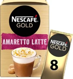 Nescafé Gold Amaretto Latte Oploskoffie - 6 Doosjes à 8 Zakjes -Koffie Kortings Winkel 1111x1200 6
