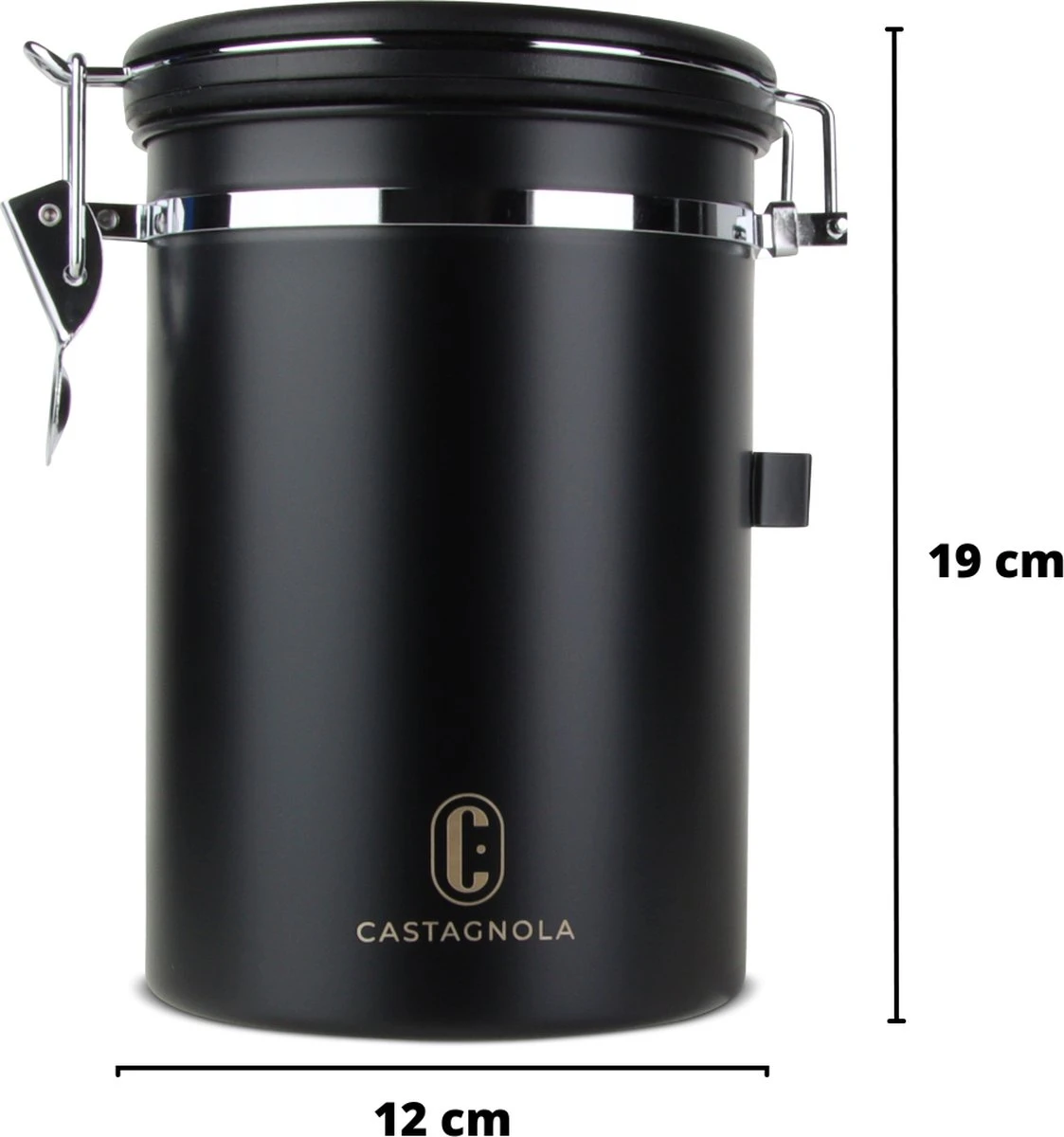 Castagnola Koffie Bewaarbus - Luchtdicht Met CO2 Uitlaat - Voor 600 Gram Koffiebonen - Koffieblik Matzwart Voorraadbussen - Voorraadbus - 1.8L 7 Castagnola Koffie Bewaarbus - Luchtdicht Met CO2 Uitlaat - Voor 600 Gram Koffiebonen - Koffieblik Matzwart Voorraadbussen - Voorraadbus - 1.8L - Afbeelding 5