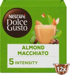 Nescafé Dolce Gusto Almond Macchiato Capsules - Vegan Koffie - 36 Koffiecups -Koffie Kortings Winkel 1126x1200