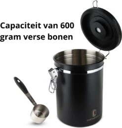 Castagnola Koffie Bewaarbus - Luchtdicht Met CO2 Uitlaat - Voor 600 Gram Koffiebonen - Koffieblik Matzwart Voorraadbussen - Voorraadbus - 1.8L 12 Castagnola Koffie Bewaarbus - Luchtdicht Met CO2 Uitlaat - Voor 600 Gram Koffiebonen - Koffieblik Matzwart Voorraadbussen - Voorraadbus - 1.8L -Koffie Kortings Winkel 1145x1200 1