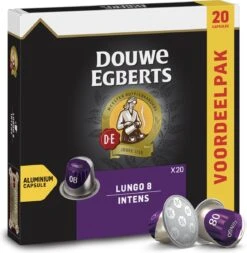 Douwe Egberts Lungo Intens Koffiecups - Intensiteit 8/12 - 10 X 20 Capsules -Koffie Kortings Winkel 1170x1200