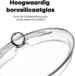 Vatten® Premium Glazen Theepot - 700ml - Dubbelwandig - Anti-drup - Transparant -Koffie Kortings Winkel 1175x1200 1