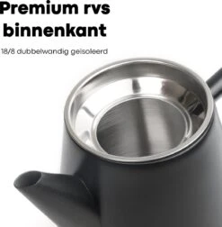 Vatten® - Premium RVS Theepot - Incl. RVS Theefilter - 1L - Zwart - Dubbelwandig 10 Vatten® - Premium RVS Theepot - Incl. RVS Theefilter - 1L - Zwart - Dubbelwandig -Koffie Kortings Winkel 1175x1200 2