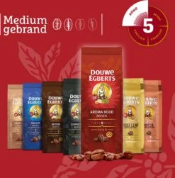 Douwe Egberts Aroma Rood Koffiebonen - 4 X 1000 Gram - Extra Grote Verpakking -Koffie Kortings Winkel 1181x1200