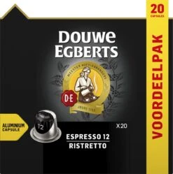 Douwe Egberts Espresso Ristretto (12) - 10 X 20 Koffiecups -Koffie Kortings Winkel 1189x1200 1
