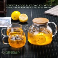 GREENKY Glazen Theepot Met Filter En Bamboe Deksel- Theekan - Duurzaam - Filter - Theehouder - Theeglas - Fruitkan - Schenkkan - Teapot - 1Liter - 1000ml 10 GREENKY Glazen Theepot Met Filter En Bamboe Deksel- Theekan - Duurzaam - Filter - Theehouder - Theeglas - Fruitkan - Schenkkan - Teapot - 1Liter - 1000ml -Koffie Kortings Winkel 1191x1200 1