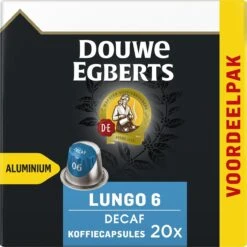Douwe Egberts Lungo Decaf (6) - 10 X 20 Koffiecups -Koffie Kortings Winkel 1198x1200 3