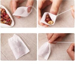 Merkloos Lege Theezakjes | 100 STUKS| 5,5 X 7 Cm Theefilters |Heerlijke Zelfgemaakte Thee | High Tea Party Met Vrienden -Koffie Kortings Winkel 1200x1020 1