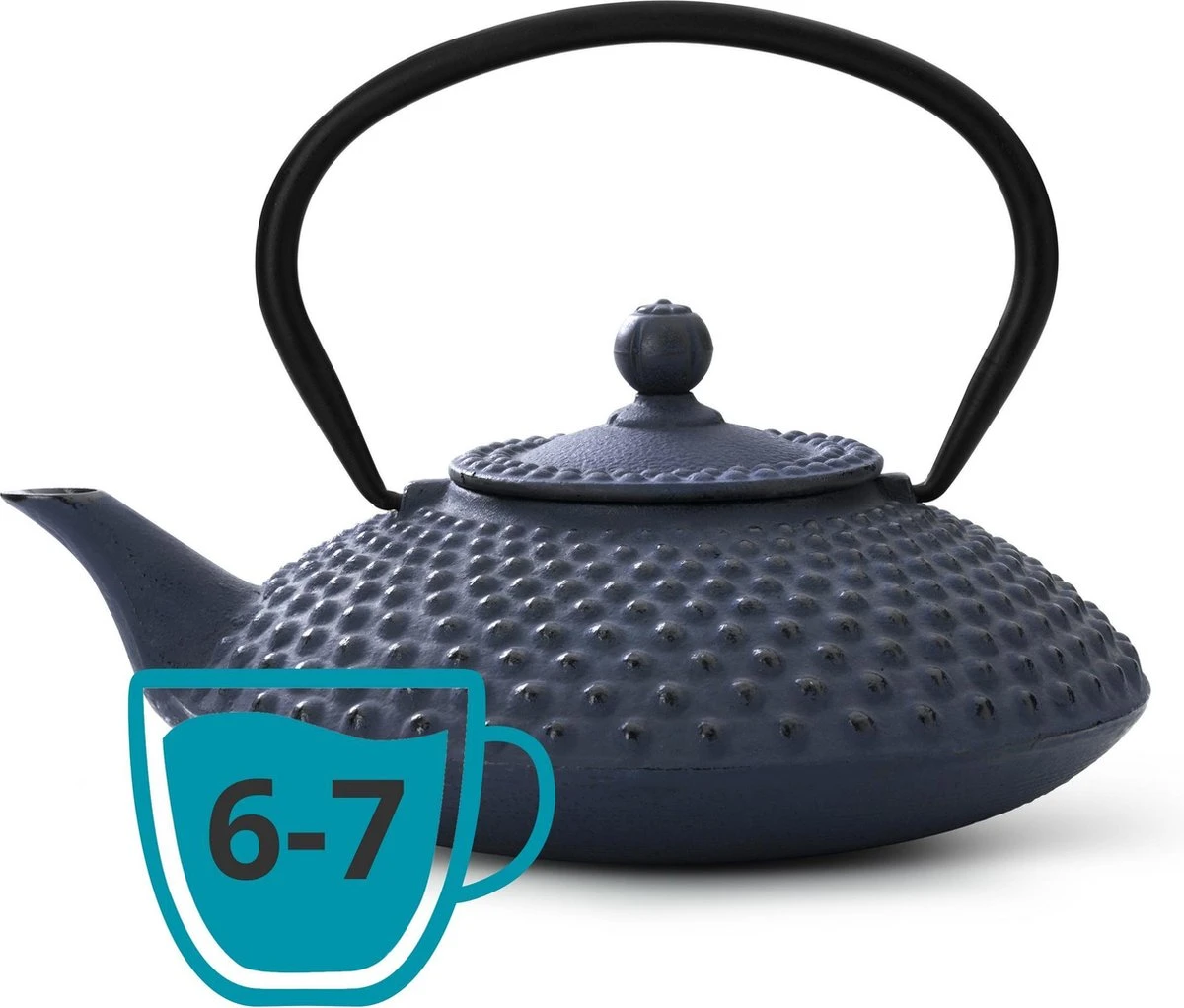 Bredemeijer - Theepot Xilin 1,25L Gietijzer Blauw 11 Bredemeijer - Theepot Xilin 1,25L Gietijzer Blauw - Afbeelding 9