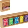 Relaxdays Theedoos 5 Vaks - Theekist - Theezakjeshouder - Bamboe - Voor Ca. 10 Theezakjes -Koffie Kortings Winkel 1200x1041