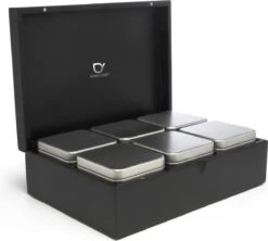 Bredemeijer - Theedoos 6 Blikjes Zwart