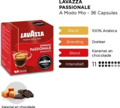 Lavazza A Modo Mio Passionale 36 Stuks -Koffie Kortings Winkel 1200x1085