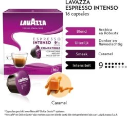 Lavazza Espresso Intenso Capsules - Geschikt Voor Dolce Gusto Apparaat - 6 X 16 Stuks -Koffie Kortings Winkel 1200x1101