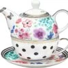Melli Mello Luxe Theepot En Theemok 2-in-1 - Incl Schoteltje - Porselein - 600ml - High Tea Set - Tea For One - 14x15x15cm 1 Melli Mello Luxe Theepot En Theemok 2-in-1 - Incl Schoteltje - Porselein - 600ml - High Tea Set - Tea For One - 14x15x15cm -Koffie Kortings Winkel 1200x1117