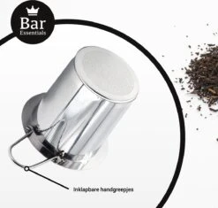 Bar Essentials® Theezeef Met Inklapbare Handgreepjes én Lekplaatje (set Van 2) - Fijnmazig Theefilter Voor Losse Thee - Theezeefjes Voor Losse Thee RVS - Theefilter Voor Losse Thee - Theezeef - Theefilter RVS -Koffie Kortings Winkel 1200x1142 5