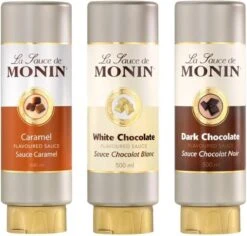 Monin Dessert Topping Dark Chocolate - 50 Cl -Koffie Kortings Winkel 1200x1146