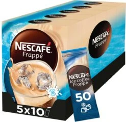 Nescafé Frappé Oploskoffie - 5 Doosjes à 10 Zakjes -Koffie Kortings Winkel 1200x1156