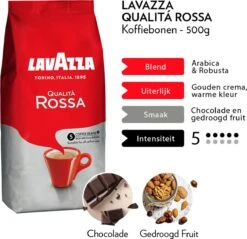 Lavazza Qualita Rossa Koffiebonen - 500 Gram X4 -Koffie Kortings Winkel 1200x1162