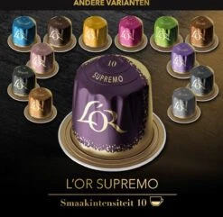 L'OR Espresso Supremo Koffiecups - Intensiteit 10/12 - 10 X 10 Capsules -Koffie Kortings Winkel 1200x1173 6