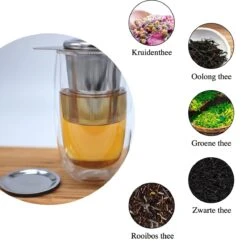 Theezeef Met Handvat Inclusief Lekplaatje En Kruiden Knijper - Thee Ei Voor Losse Thee - Theefilter Voor Losse Thee - Thee Infuser -Koffie Kortings Winkel 1200x1178 3