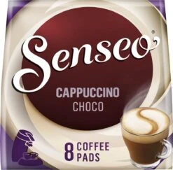 Senseo Cappuccino Choco Koffiepads - 2/9 Intensiteit - 4 X 8 Pads -Koffie Kortings Winkel 1200x1180