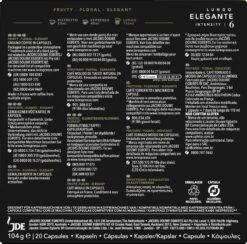 L'OR Lungo Elegante Koffiecups - Intensiteit 6/12 - 10 X 20 Capsules -Koffie Kortings Winkel 1200x1186