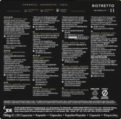 L'OR Espresso Ristretto Koffiecups - Intensiteit 11/12 - 10 X 20 Capsules -Koffie Kortings Winkel 1200x1186 6