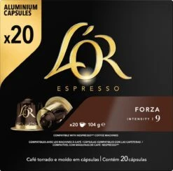 L'OR Espresso Forza Koffiecups - Intensiteit 9/12 - 10 X 20 Capsules -Koffie Kortings Winkel 1200x1187 1