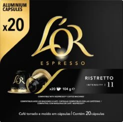 L'OR Espresso Ristretto Koffiecups - Intensiteit 11/12 - 10 X 20 Capsules -Koffie Kortings Winkel 1200x1187 5