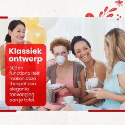 Procidi® Glazen Theepot Met Filter - Theekan Met Infuser - Dubbelwandig Borosilicaat Glas - Thee Thermoskan - Koffiekan 950 ML - Teapot -Koffie Kortings Winkel 1200x1195 15