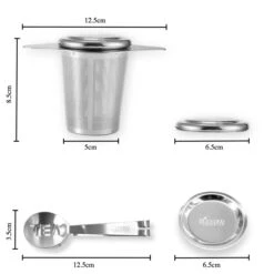 Theezeef Met Handvat Inclusief Lekplaatje En Kruiden Knijper - Thee Ei Voor Losse Thee - Theefilter Voor Losse Thee - Thee Infuser -Koffie Kortings Winkel 1200x1198 3