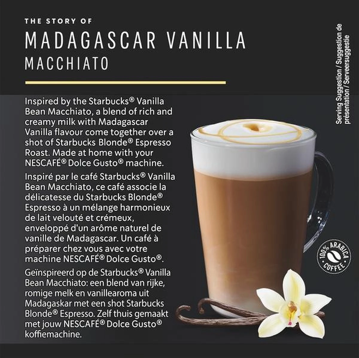 Starbucks By Dolce Gusto Capsules Madagascar Vanilla Macchiato- 3 Doosjes à 12 Koffiecups 6 Starbucks By Dolce Gusto Capsules Madagascar Vanilla Macchiato- 3 Doosjes à 12 Koffiecups - Afbeelding 4