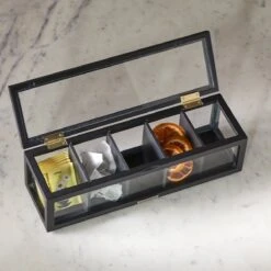 Riviera Maison Theedoos - Urban Loft Tea Box - Zwart -Koffie Kortings Winkel 1200x1200 390