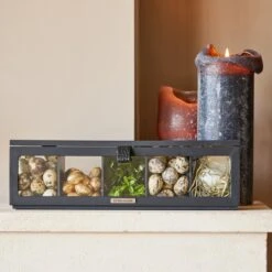 Riviera Maison Theedoos - Urban Loft Tea Box - Zwart -Koffie Kortings Winkel 1200x1200 391