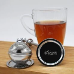 Blended Lifestyle® Theezeef Met Veer - Set Van 2 - Inclusief Lekplaatjes - Geschikt Voor Losse Kruiden -Koffie Kortings Winkel 1200x1200 408