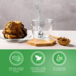 Theezeef Met Handvat Inclusief Lekplaatje - Set Van 3 Stuks - Thee Ei Voor Losse Thee - Theefilter Voor Losse Thee - Thee Infuser -Koffie Kortings Winkel 1200x1200 422