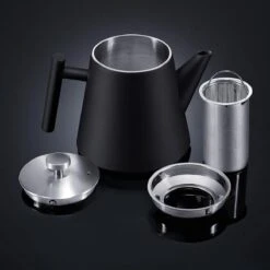 Silberthal - Theepot Met Filter - 1 L - RVS Dubbelwandig - Zwart - Cadeau -Koffie Kortings Winkel 1200x1200 431