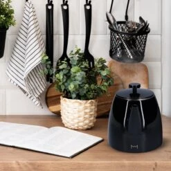 Vaja® Theepot Juliette Met Filter - Dubbelwandig -Theekan 1.0L - Glimmend Zwart -Koffie Kortings Winkel 1200x1200 437