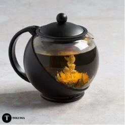 Tolussa Premium Theepot Glas Met Filter - 1.25L - Zwart - Isolerend - Lekt Niet -Koffie Kortings Winkel 1200x1200 450