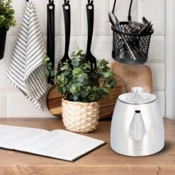 Vaja® Theepot Camille Met Filter - Zilver - 1.0L - RVS Dubbelwandig - Theekan -Koffie Kortings Winkel 1200x1200 465