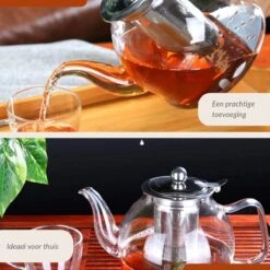 SensaHome - Infuser Theekan/Theepot - Transparant - Glas -Koffie Kortings Winkel 1200x1200 482