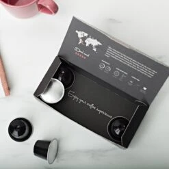 Aroma Club - Nespresso Compatible Capsules (120 St.) - No. 3 Strong George - Intensiteit 5/5 - Espresso - 100% Aluminium Koffiecups -Koffie Kortings Winkel 1200x1200 90