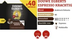 Douwe Egberts Espresso Krachtig (10) - 5 X 40 Koffiecups -Koffie Kortings Winkel 1200x653